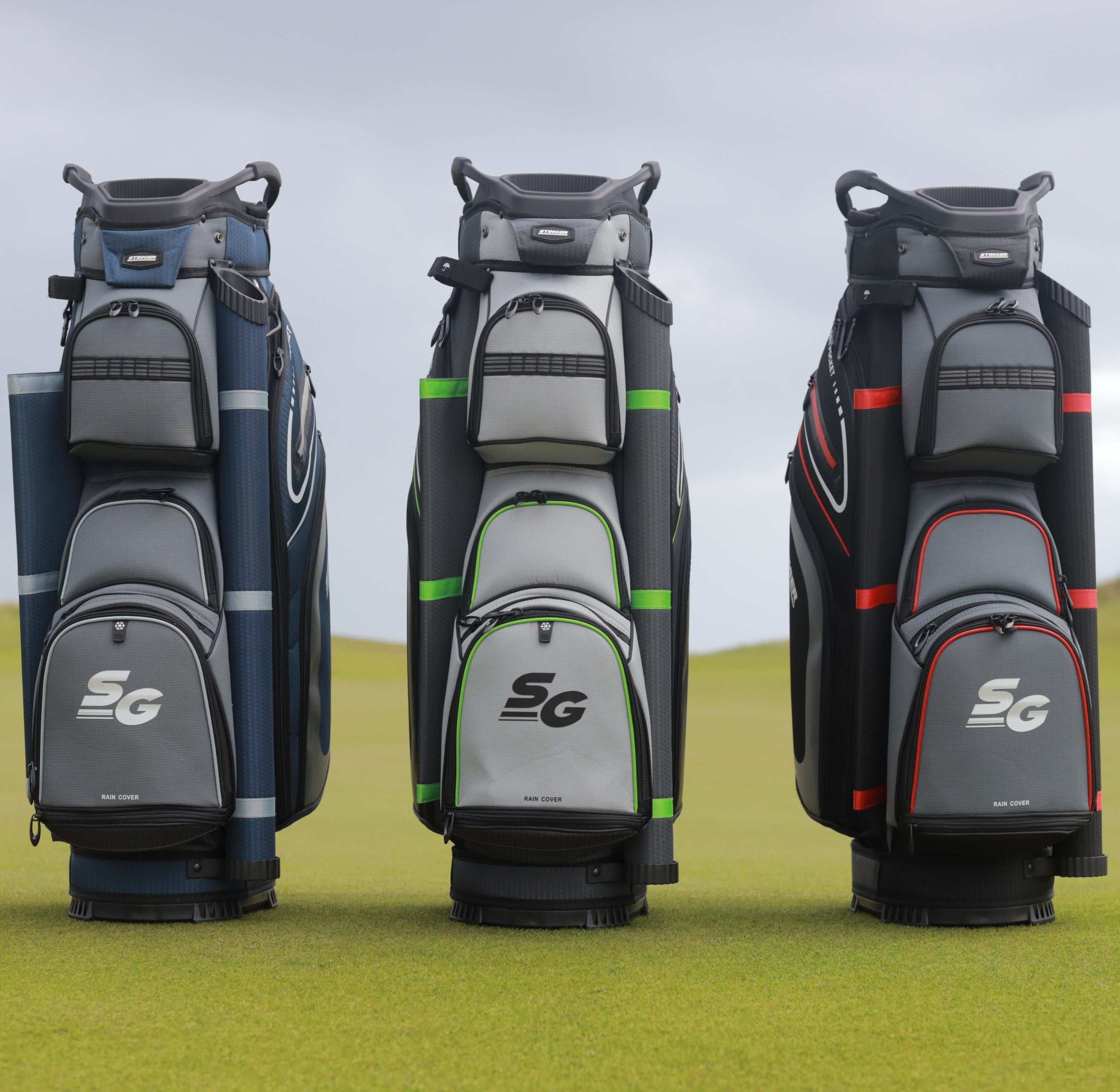 Premium Cart Bag - Lime / Grey / Charcoal