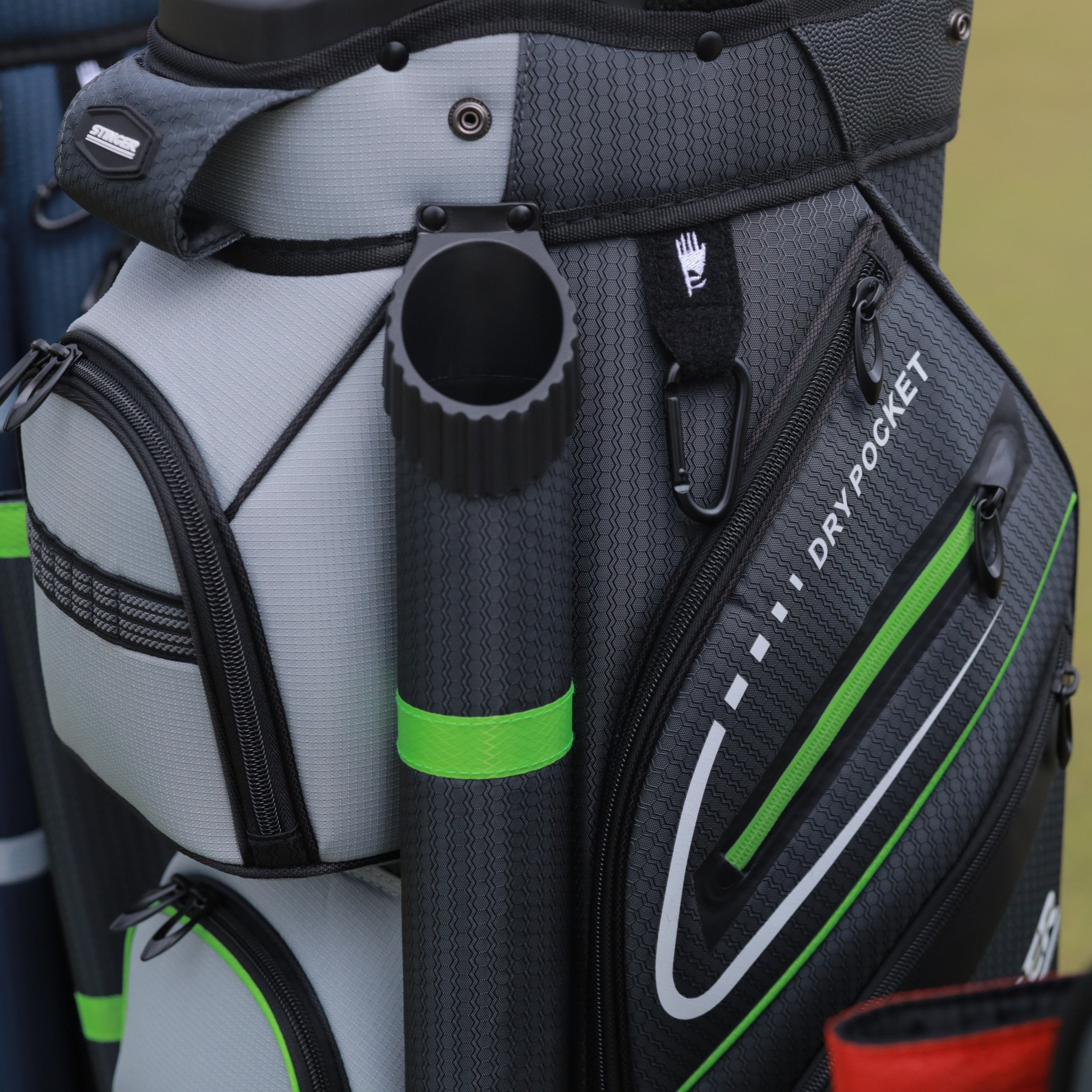 Premium Cart Bag - Lime / Grey / Charcoal