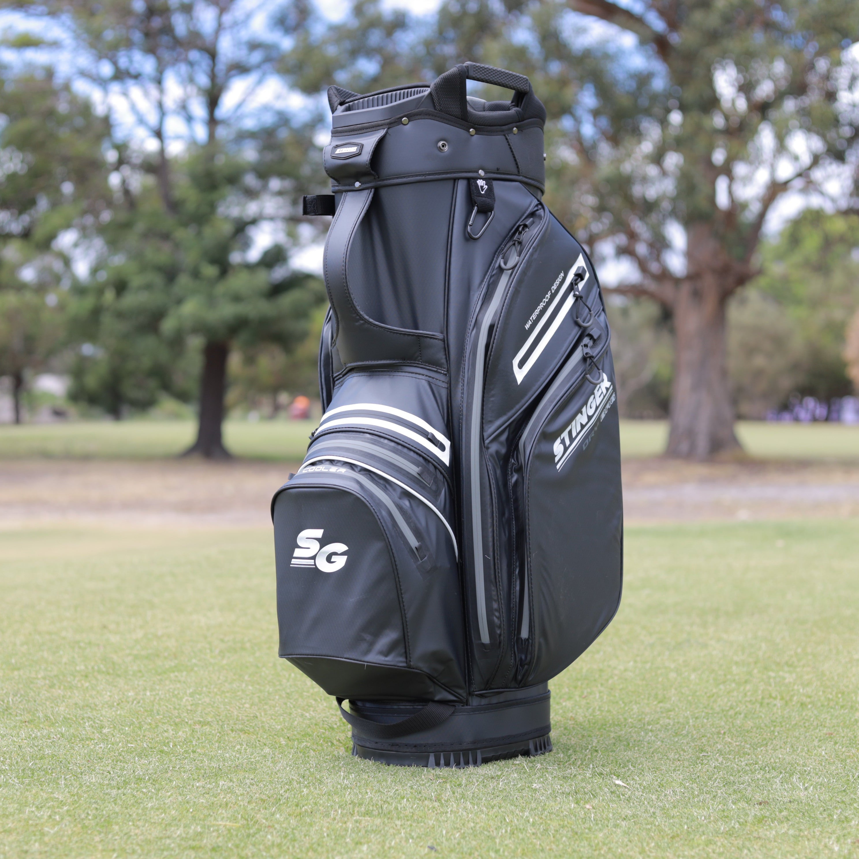 Stinger Waterproof Golf Bag Version 2 - Black/Grey