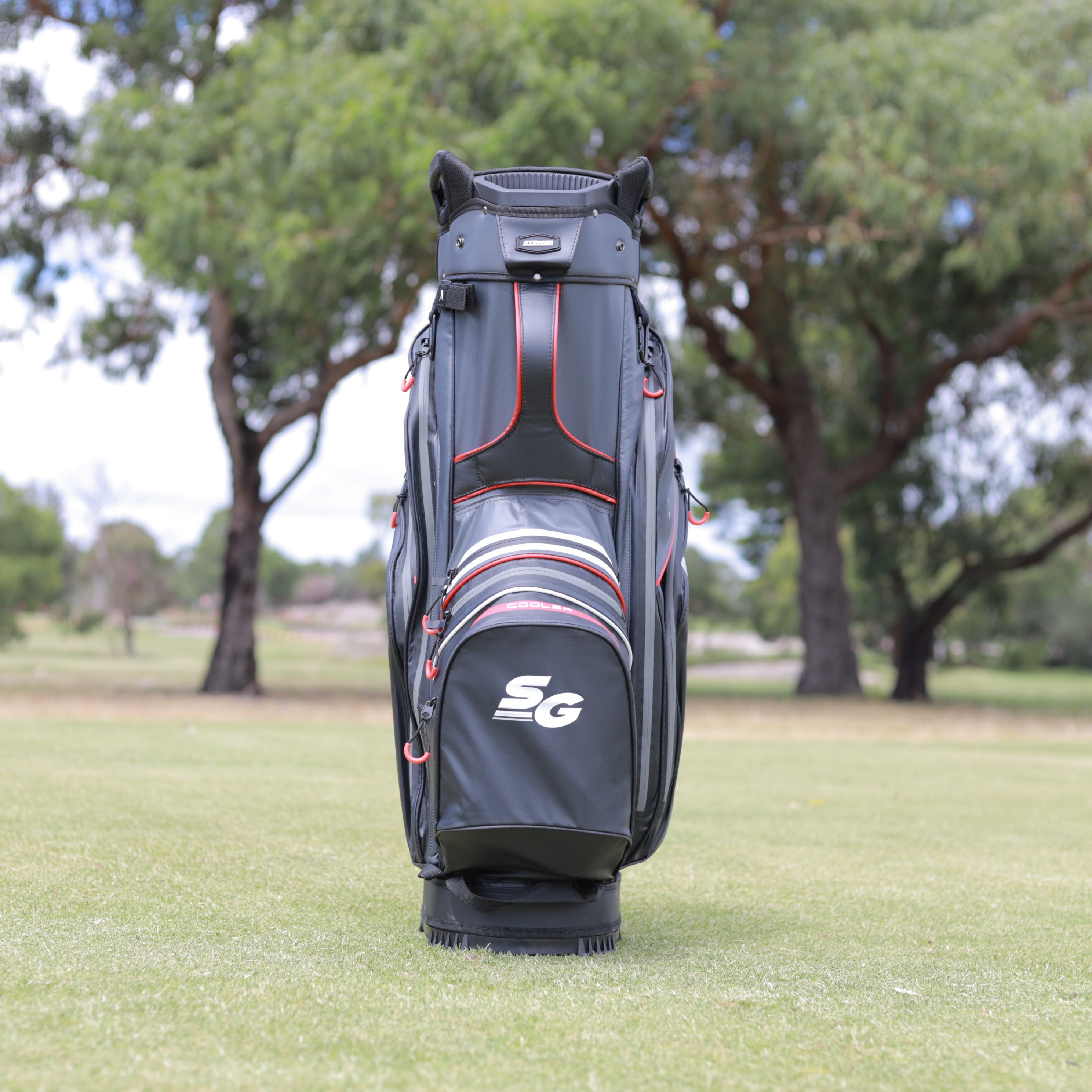 Stinger Waterproof Golf Bag Version 2  - Black / Red