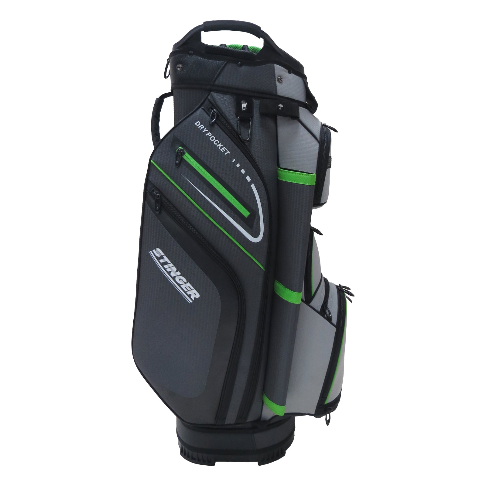 Premium Cart Bag - Lime / Grey / Charcoal