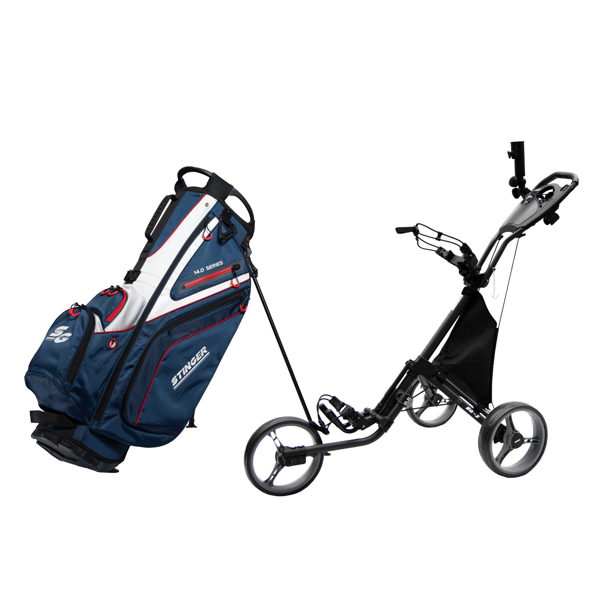 Stinger SG 2 Golf Buggy Golf Bag Bundle Stinger Golf Products