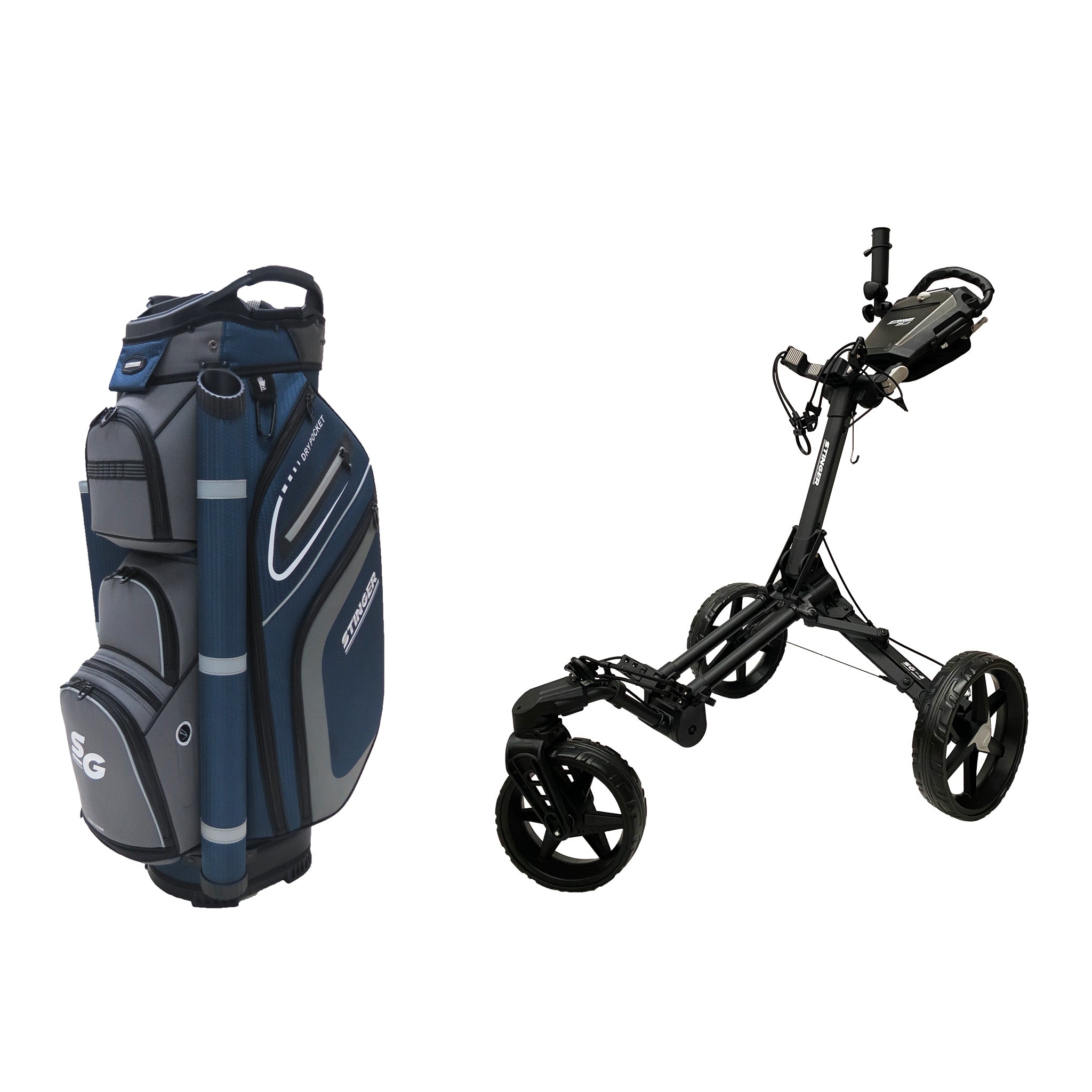 Stinger SG-4 Compact Golf Buggy & Golf Bag Bundle