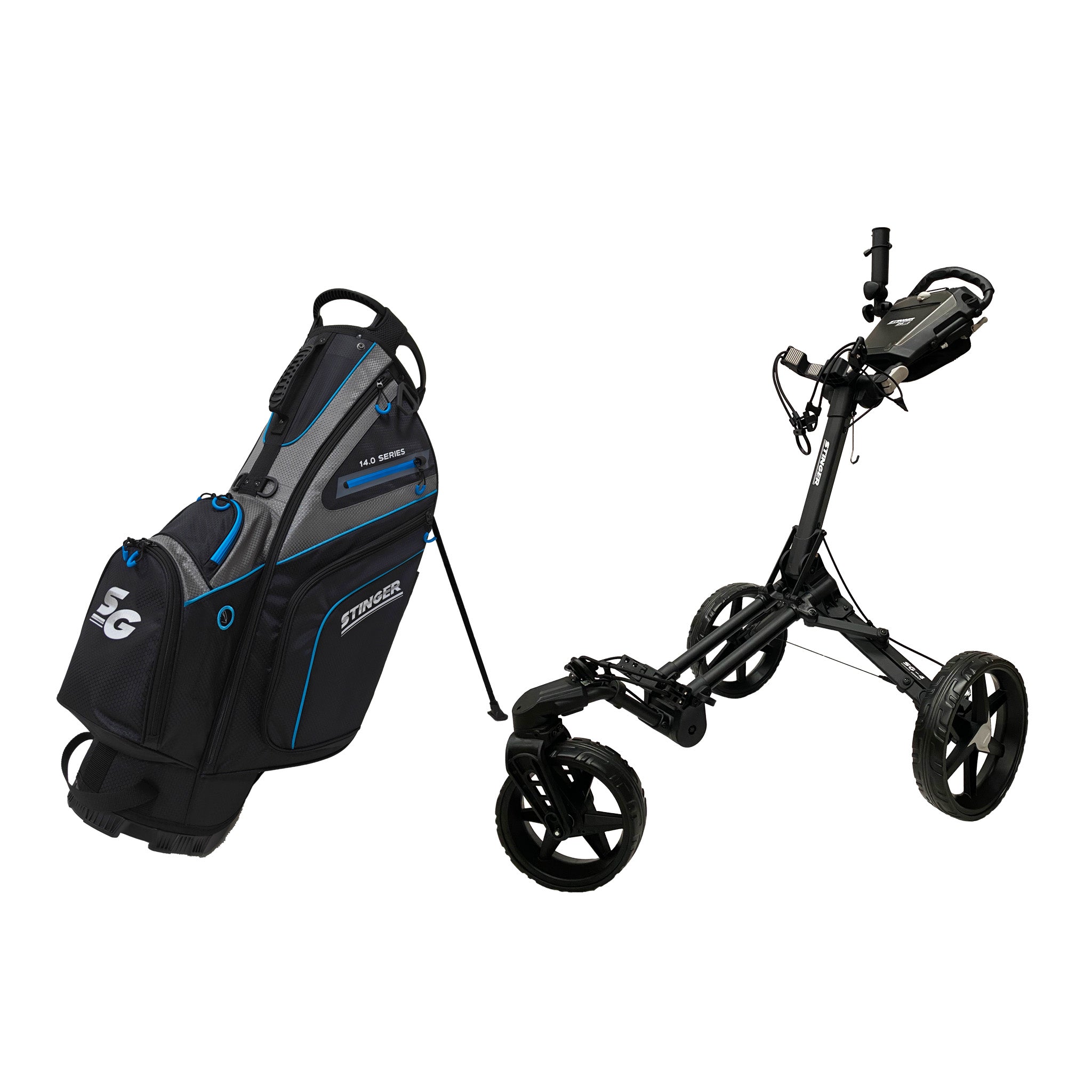 Stinger SG-4 Compact Golf Buggy & Golf Bag Bundle