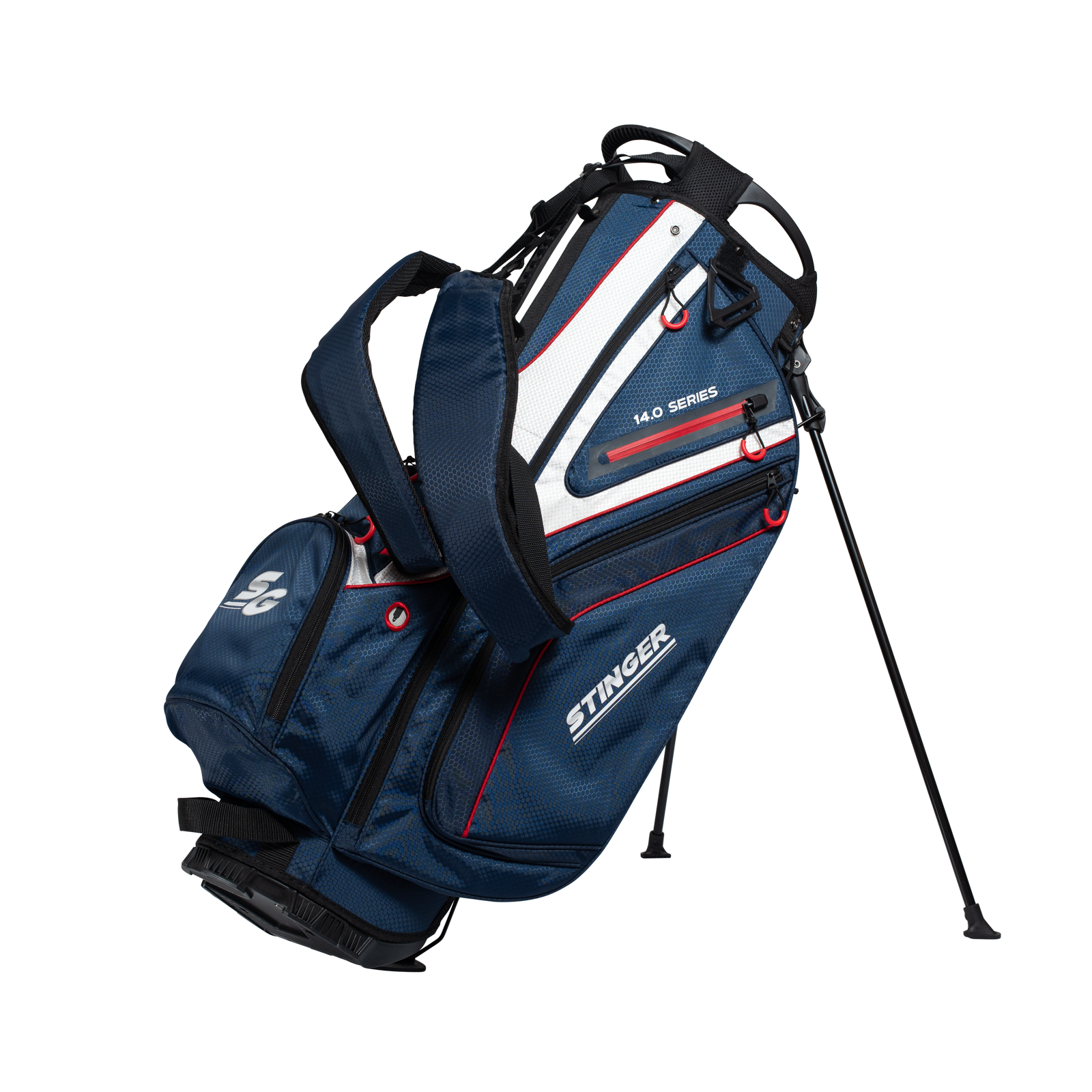 Stinger Stand Bag - Navy / White / Red